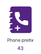 Indicateur de préfixe téléphonique